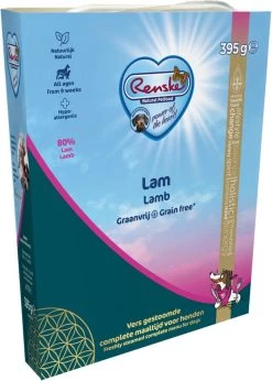Renske Hond Vers Adult Graanvrij - Lam - Hondenvoer - 10 X 395 G -Dierenwinkel 857x1200