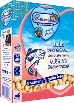 Renske Vers Vlees Zalm Graanvrij - Hondenvoer - 10 X 395 Gr -Dierenwinkel 861x1200