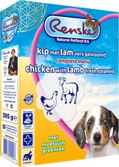 10x Renske Vers Gestoomd Complete Menu Kip - Lam 395 Gr -Dierenwinkel 862x1200 2