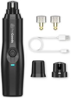 PetGoods Elektrische Nagel Vijl Voor Huisdieren - Incl. 2 Vijlen - Honden/Katten/Dieren - Draadloos