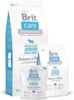 Brit Care Grain Free Junior Large Breed Salmon & Potato 12 Kg - Hond