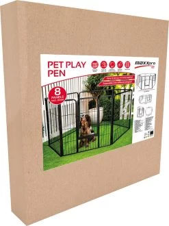 Katten- En Hondenren - 210 X 80 CM - Opvouwbaar - Opzetten In Verschillende Vormen - Binnen- En Buitengebruik - Katten- En Hondenkennel - Metaal - Zwart -Dierenwinkel 897x1200 2