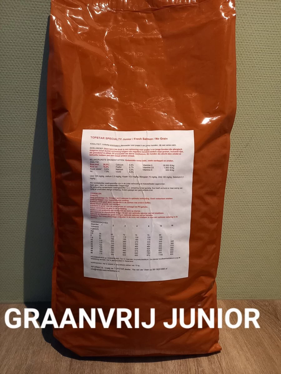 Topstar Specialty Fresh Salmon No Grain Junior 15 Kg 3 Topstar Specialty Fresh Salmon No Grain Junior 15 Kg