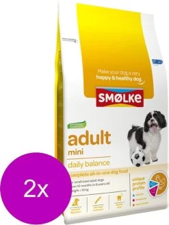 Smolke Adult Mini - Hondenvoer - 2 X 3 Kg -Dierenwinkel 904x1200