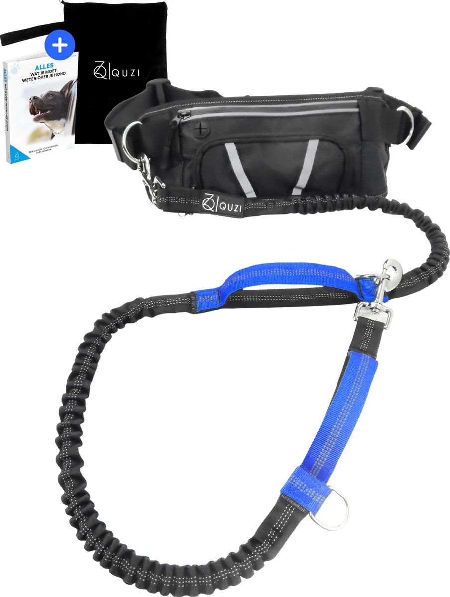 Canicross Looplijn Hond Met Heupriem Voor Hardlopen - Elastische Handsfree Hondenriem - Honden Trainingslijn - 150/200cm - Blauw 3 Canicross Looplijn Hond Met Heupriem Voor Hardlopen - Elastische Handsfree Hondenriem - Honden Trainingslijn - 150/200cm - Blauw