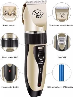 Complete Hondentondeuse Set - Draadloos Tondeuse - Scheerapparaat Voor Je Hond Of Kat - Huisdier Trimmer - Professionele Dierentondeuse - Dieren Verzorging - -Dierenwinkel 913x1200 12