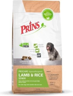 Prins Procare Hypoallergic Senior - Lam & Rijst - Hondenvoer - 15 Kg