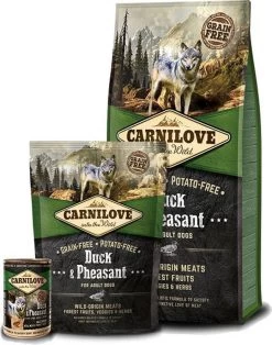 Carnilove Adult Granenvrij Hondenvoer Eend & Fazant 12kg Met 70% Vlees! 12 Carnilove Adult Granenvrij Hondenvoer Eend & Fazant 12kg Met 70% Vlees! -Dierenwinkel 943x1200