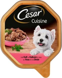 Cesar Cuisine Honden Natvoer - Kalf & Kalkoen In Saus - 14 X 150 Gr -Dierenwinkel 953x1200