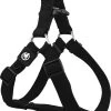 DDOXX Hondenharnas Nylon, Step-In, Verstelbaar, Uitbraakbestendig | Voor Kleine, Middelgrote & Grote Honden | Borstharnas Hond Kat Puppy Auto | Puppy Harnas Kat Harnas | Zwart, S