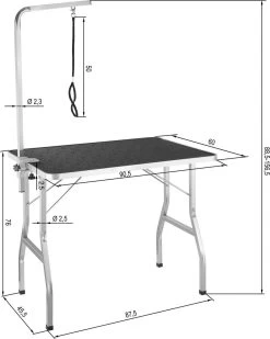 Tectake- Trimtafel Met Lus - Tafelhoogte: 76 Cm - Zwart / Grijs - 402892 16 Tectake- Trimtafel Met Lus - Tafelhoogte: 76 Cm - Zwart / Grijs - 402892 -Dierenwinkel 958x1200