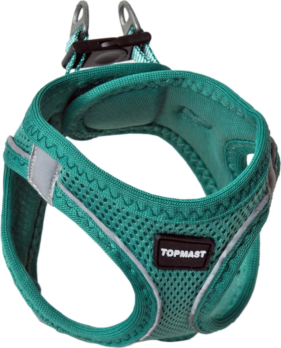 Topmast Airmesh Hondentuig - Click & Go - Petrol - L - Reflecterend - Harnas Hond - Hondentuigje - Hondenharnas - Voor Puppy, Kleine, Medium En Grote Hond 3 Topmast Airmesh Hondentuig - Click & Go - Petrol - L - Reflecterend - Harnas Hond - Hondentuigje - Hondenharnas - Voor Puppy, Kleine, Medium En Grote Hond