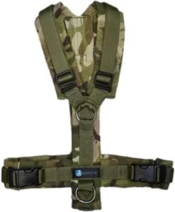 AnnyX Hondentuig - FUN - LIMTED EDITION - Speurtuig - Camouflage - Legergroen - Maat S - Borstomvang 52-64cm - Gewicht Hond 9 -19 Kg - My K9